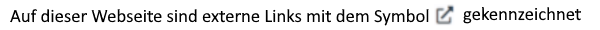 Externe Links sind entsprechend gekennzeichnet.